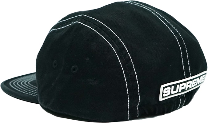 Supreme Fitted Rear Patch Camp Cap Black Order Supreme Fitted Rear Patch Camp Cap Black