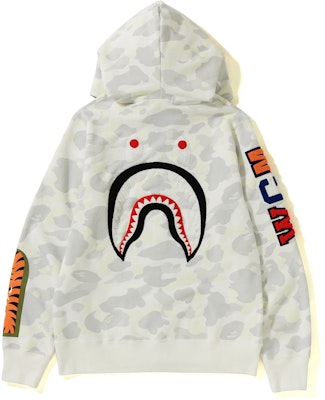 City camo shark full zip hoodie sale