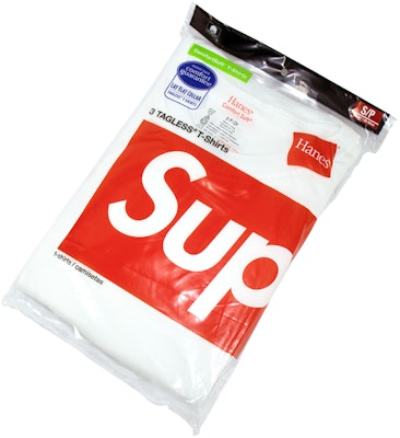 Buy Supreme Hanes Tagless Tee White 3 Pack Novelship