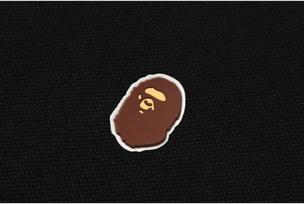 Bape Silicon Ape Head One Point Polo Black Order Bape Silicon Ape Head One Point Polo Black