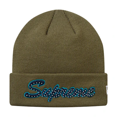 Supreme New Era Script Beanie FW18 Olive