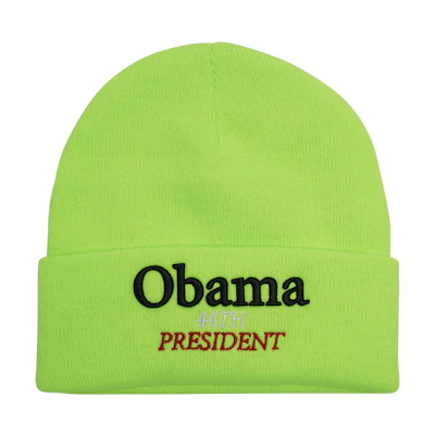 Supreme Obama Beanie Fluorescent Green
