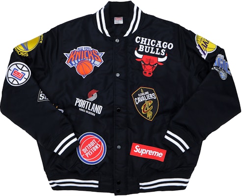 Supreme x Nike NBA Teams Warm 'Up Jacket Black - Novelship