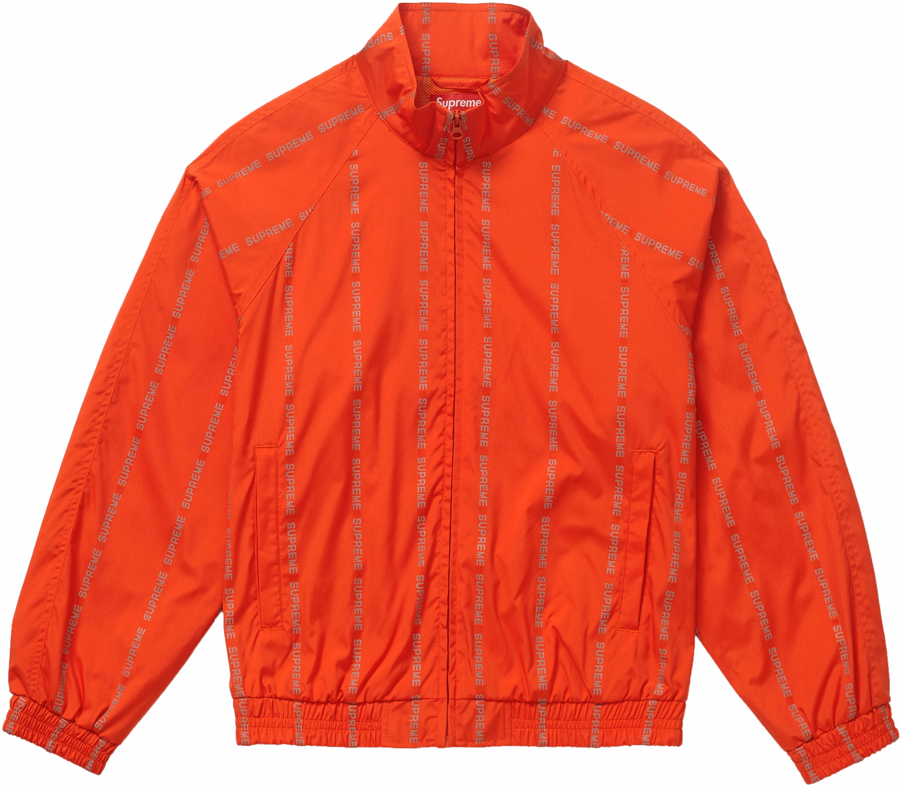 Reflective text track best sale jacket