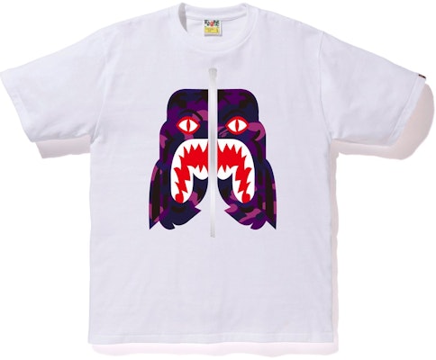 Bape Color Camo Tiger Tee White Purple Buy Bape Color Camo Tiger Tee White Purple