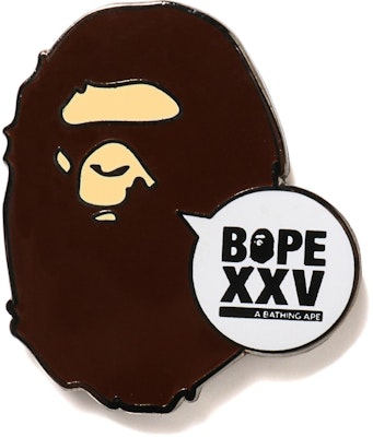 Bape Ape Head XXV Pintrill Pins Brown Buy Bape Ape Head XXV Pintrill Pins Brown
