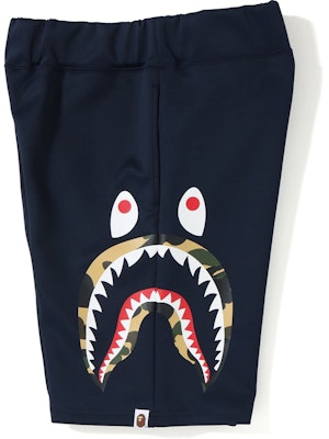 Bape Double Knit Side Shark Shorts Navy Order Bape Double Knit Side Shark Shorts Navy