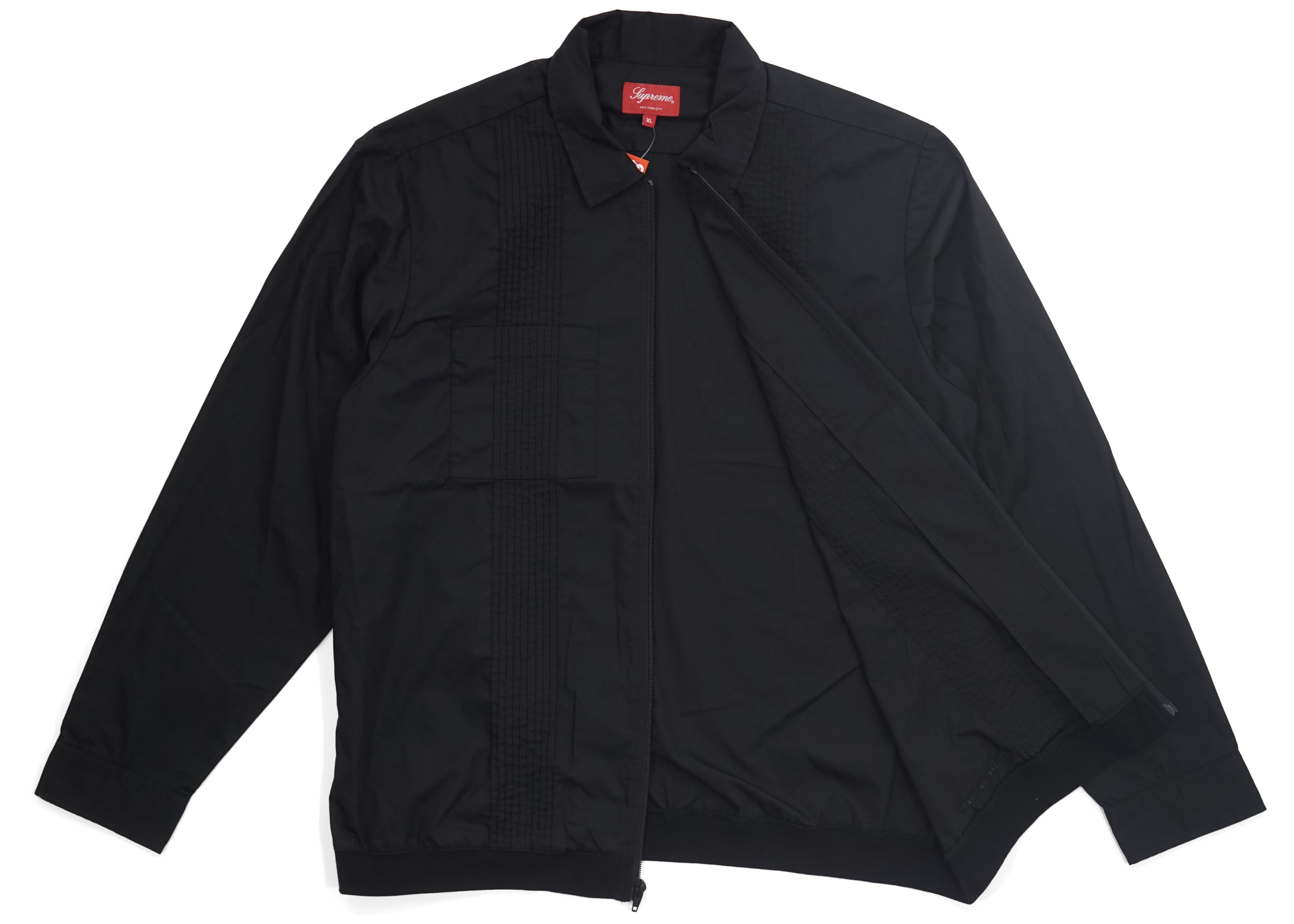 Supreme Pin Tuck Zip Up Shirt Blackを購入 - Novelship 