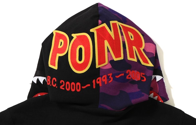 Bape ponr shop shark hoodie