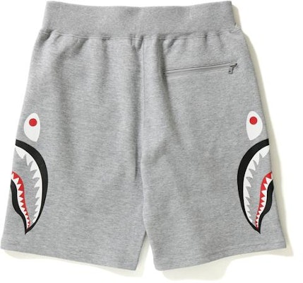 Bape Double Knit Side Shark Shorts Grey Order Bape Double Knit Side Shark Shorts Grey