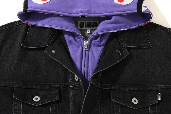 Bape denim 2025 jacket shark