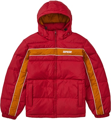 Stripe panel down jacket supreme hotsell