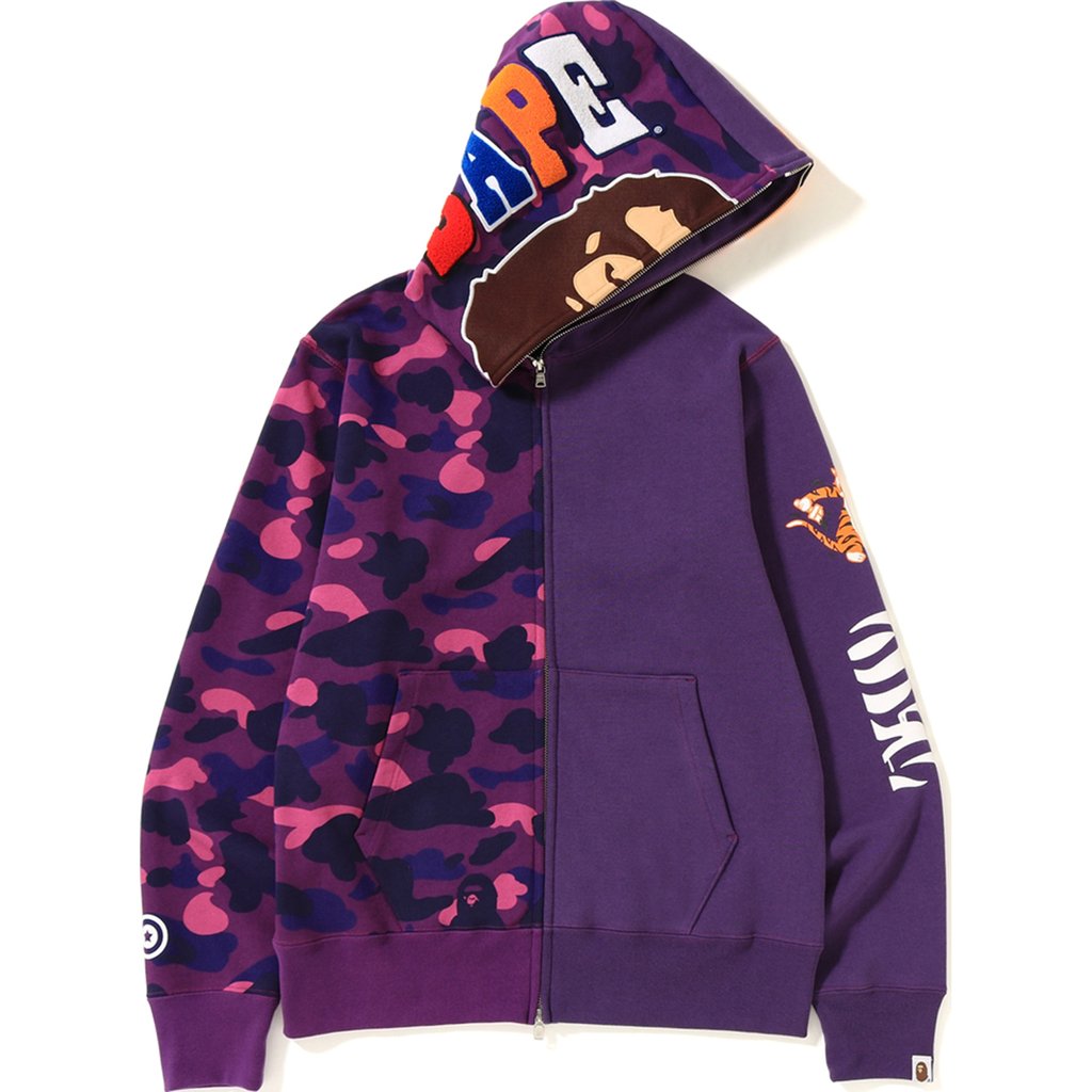 Bape tiger hoodie purple online