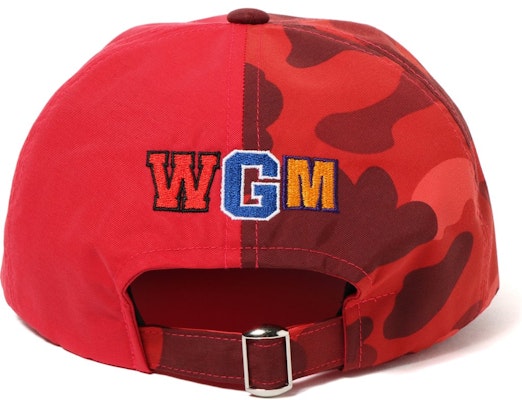 Bape Color Camo Shark Panel Cap Red Order Bape Color Camo Shark Panel Cap Red