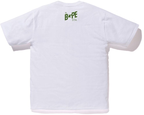 BAPE ABC Camo Bapesta Tee White/Green Order BAPE ABC Camo Bapesta Tee White/Green