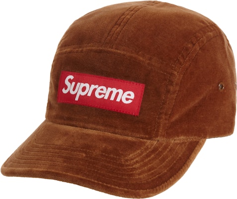 Supreme Velvet Camp Cap Brown Buy Supreme Velvet Camp Cap Brown