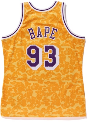 BAPE x Mitchell & Ness Lakers ABC Basketball Swingman Jersey, Men's  Fashion, Tops & Sets, Tshirts & Polo Shirts on Carousell
