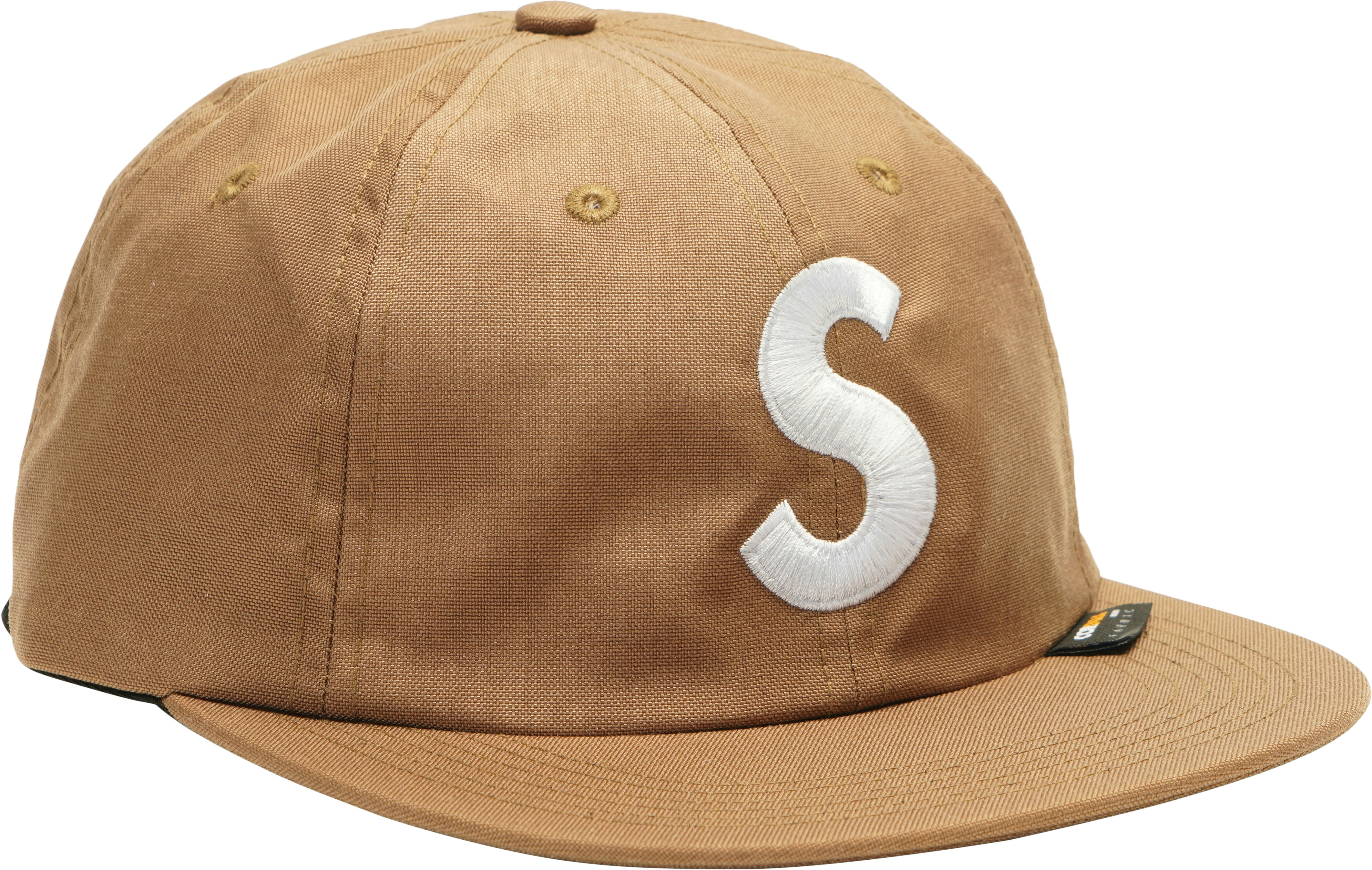 supreme-cordura-s-logo-6-panel-sand