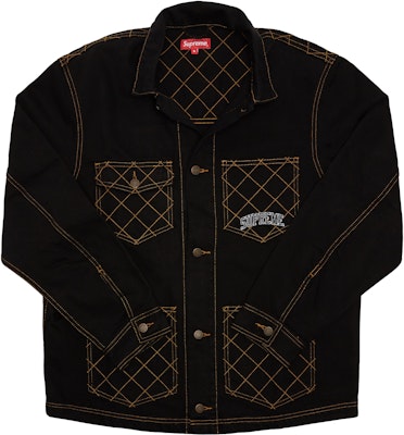 シュプリーム ダイヤ デニム チョアコート (黒)
Buy シュプリーム ダイヤ デニム チョアコート (黒)