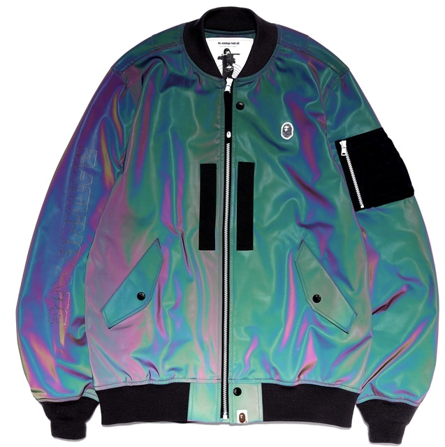 Reflective top bape jacket