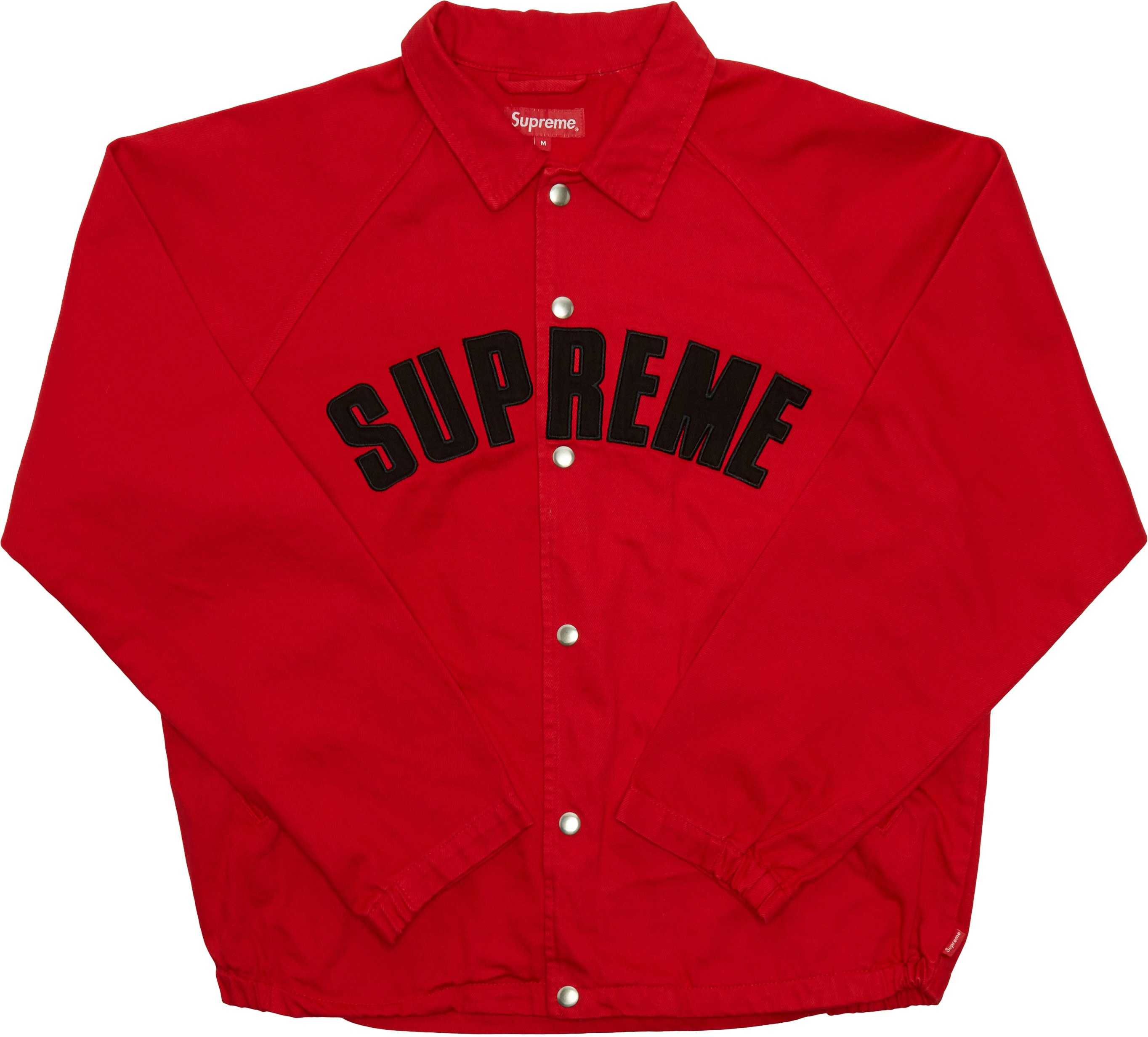 supreme-snap-front-twill-jacket-red