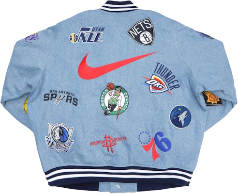 Supreme x Nike NBA Teams Warm 'Up Jacket Denim - Novelship
