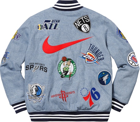 Supreme x Nike NBA Teams Warm ‘Up Jacket Denim