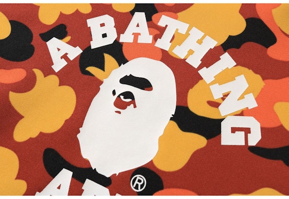 Bape 1st camo top college wide pullover hoodie