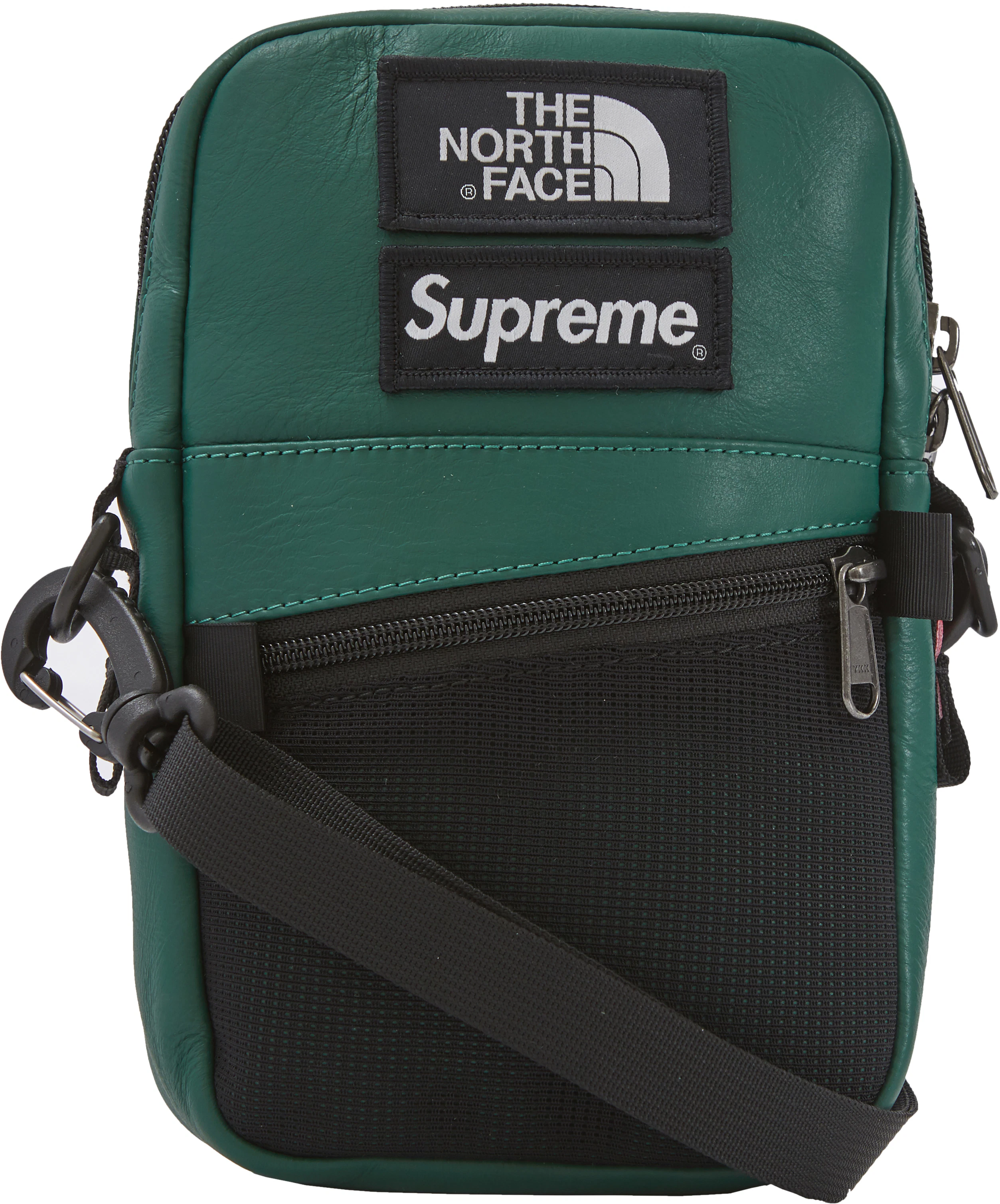 Supreme north face top leather shoulder bag