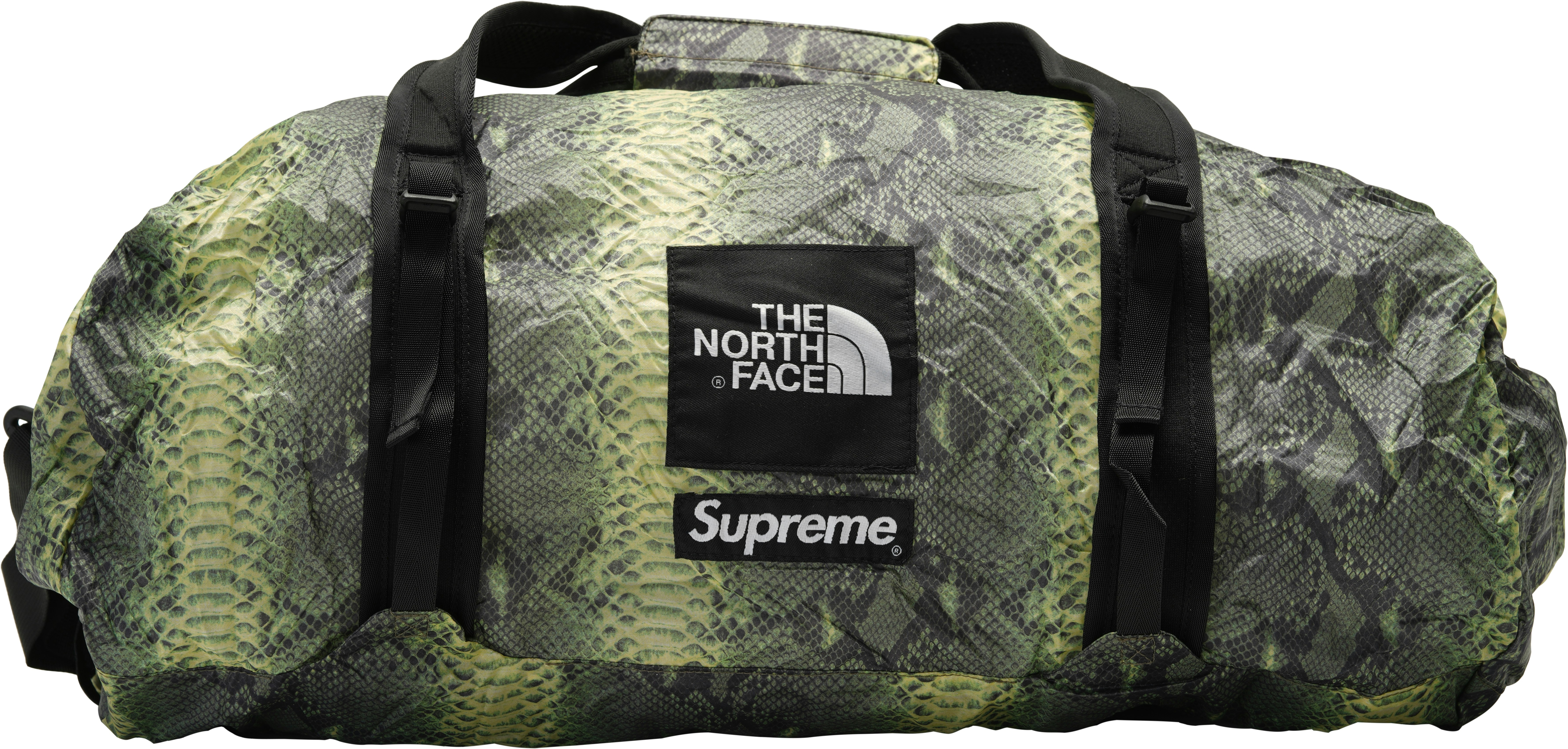 Supreme The North Face Snakeskin Flyweight Duffle Bag Green