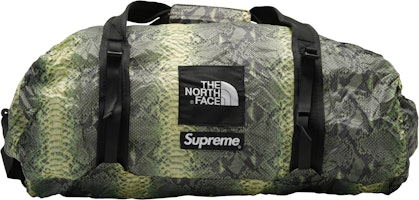 Supreme The North Face Snakeskin Flyweight Duffle Bag Green Supreme The North Face Snakeskin Flyweight Duffle Bag Green
