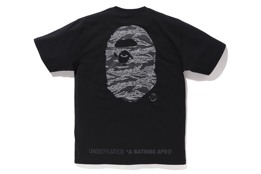 Bape x undefeated black tee hotsell