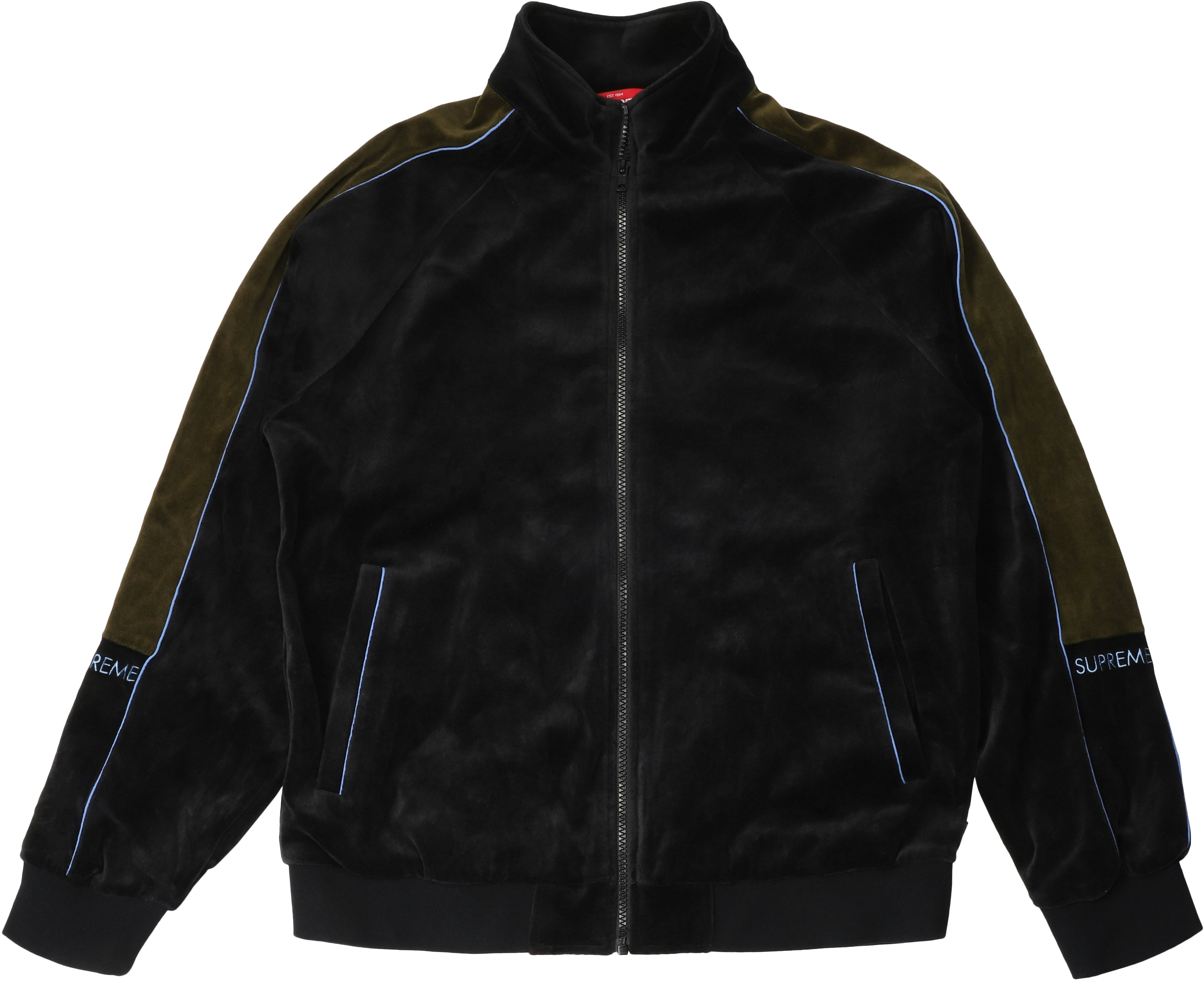 supreme-velour-track-jacket-black