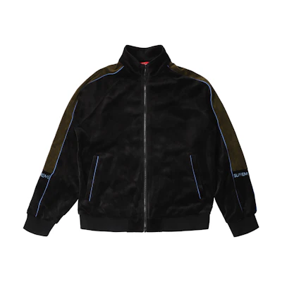 Supreme Velour Track Jacket Black