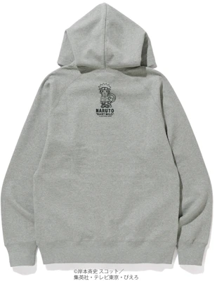 Bape Naruto Pullover Hoodie Grey Order Bape Naruto Pullover Hoodie Grey