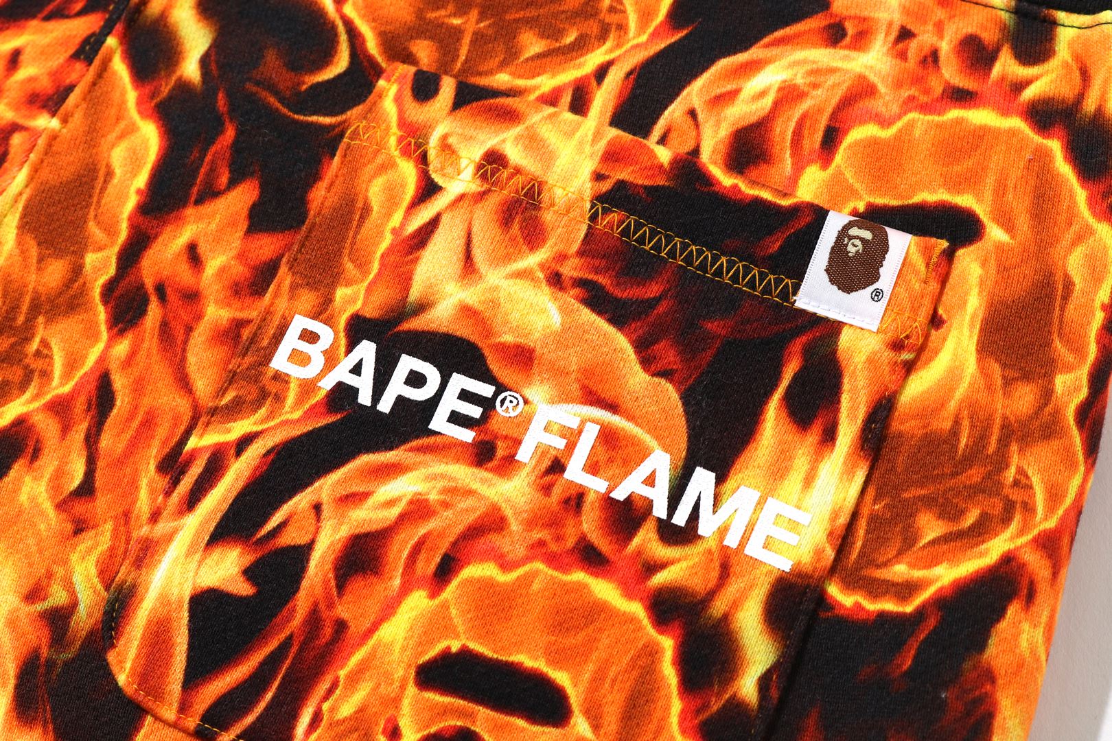 Buy BAPE Flame Slim Sweatpants Orange - Novelship