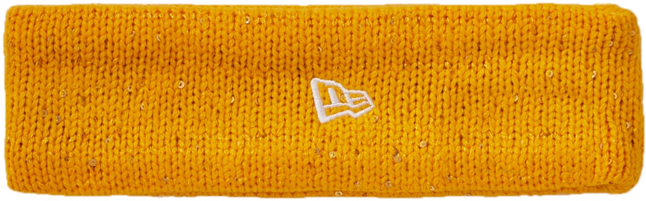 Supreme New Era Sequin Arc Logo Headband Yellow Order Supreme New Era Sequin Arc Logo Headband Yellow