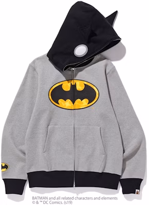 Bape DC Full Zip Hoodie Grey Buy Bape DC Full Zip Hoodie Grey