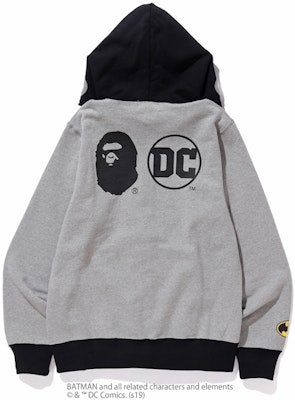 Bape DC Full Zip Hoodie Grey Order Bape DC Full Zip Hoodie Grey
