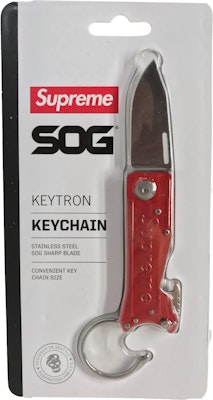 Supreme SOG KeyTron Folding Knife Red - Novelship