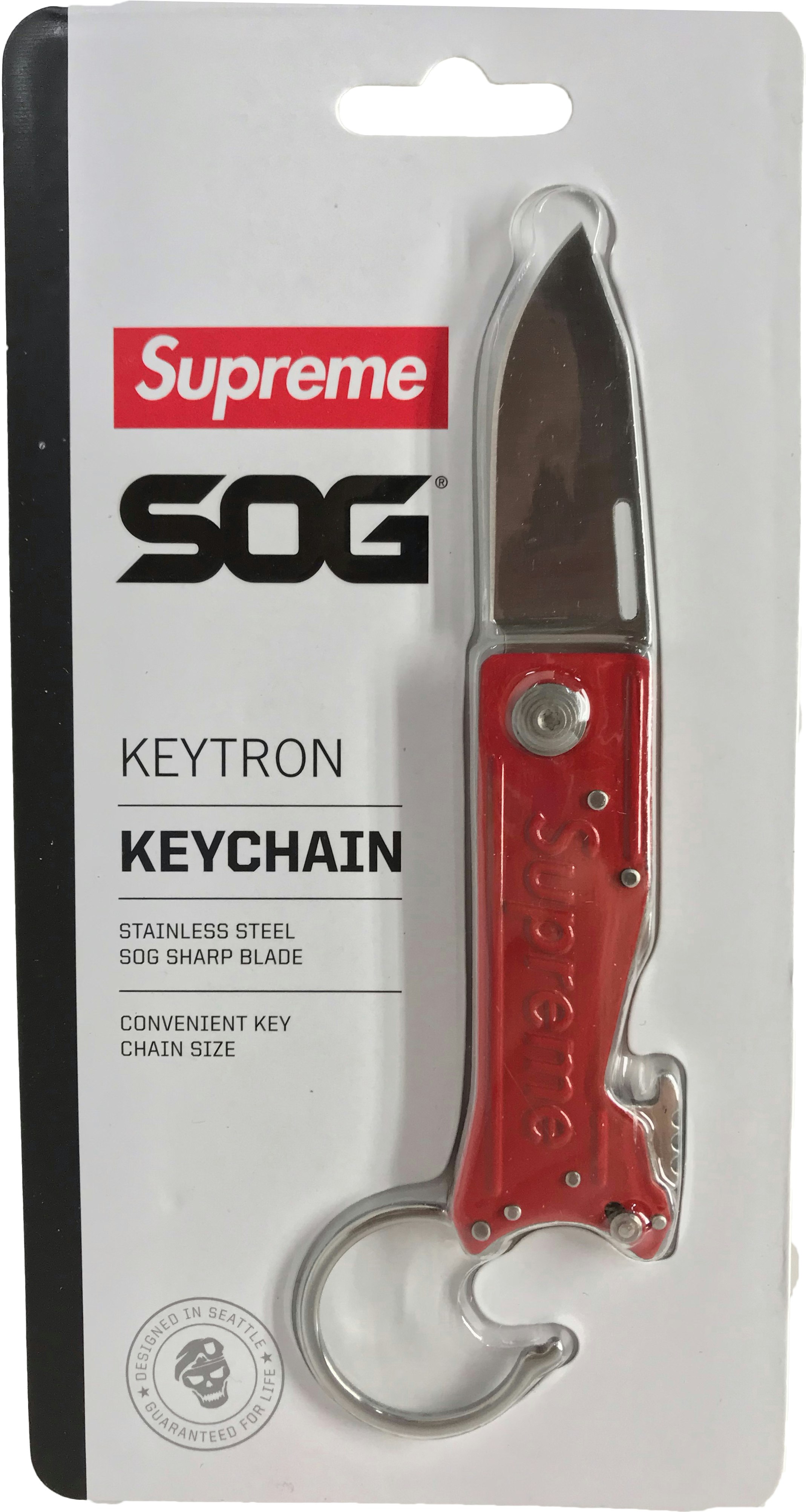 Supreme SOG KeyTron Folding Knife Red - Novelship