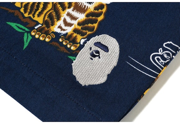 Bape Tiger Pattern Shorts Navy Order Bape Tiger Pattern Shorts Navy