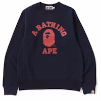 Bape College Heavy Weight Crewneck Navy Bape College Heavy Weight Crewneck Navy