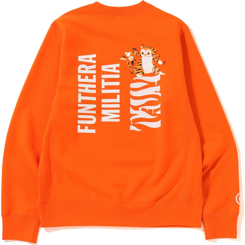 Buy Bape Tiger Heavy Weight Crewneck Orange - Novelship 