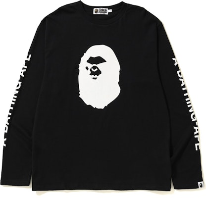 Bape Mad Face LS Tee Black Buy Bape Mad Face LS Tee Black