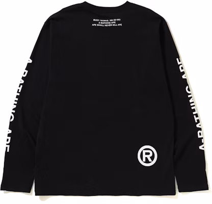 Bape Mad Face LS Tee Black Order Bape Mad Face LS Tee Black