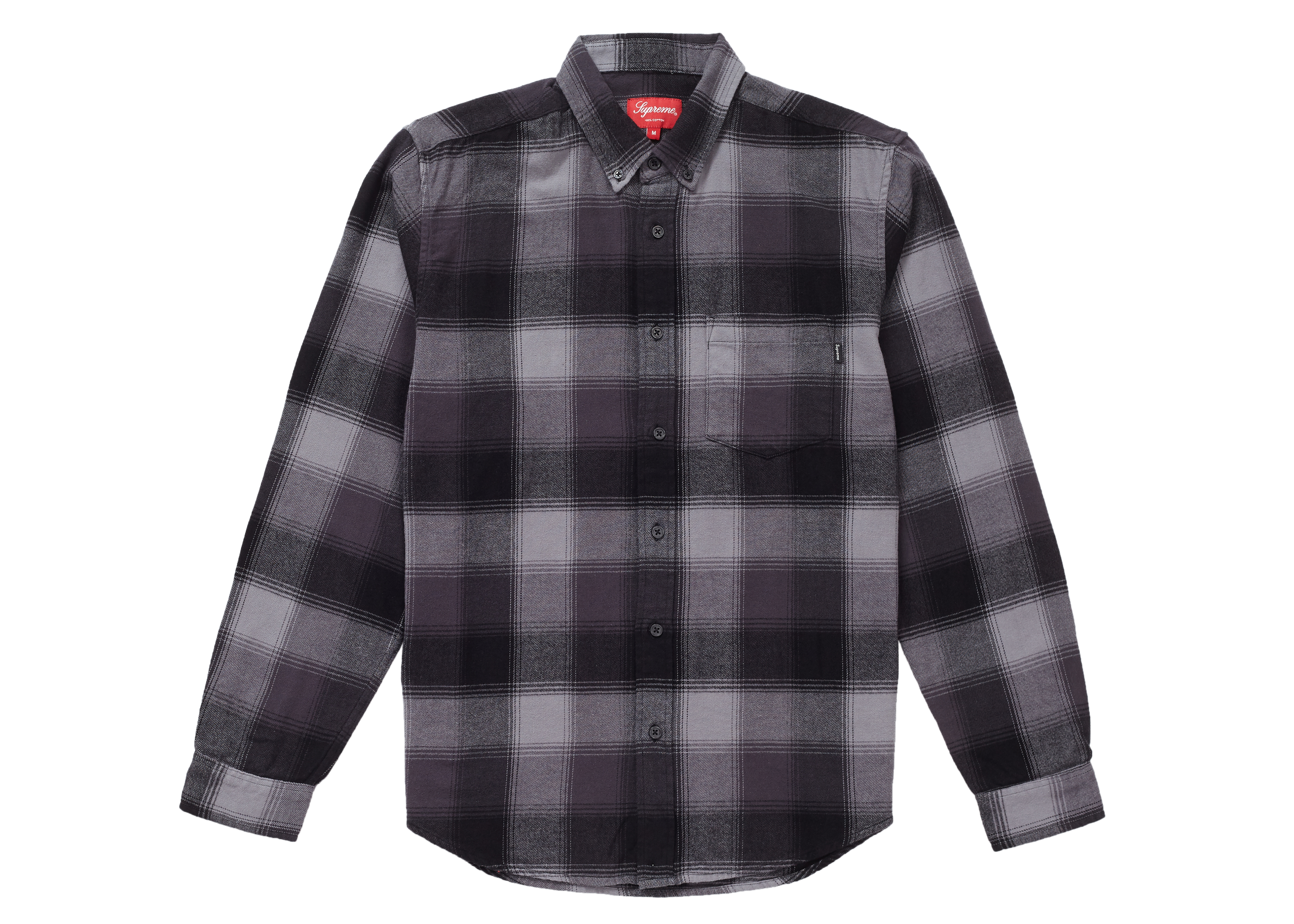 Supreme Shadow Plaid Flannel Shirt Black - Novelship