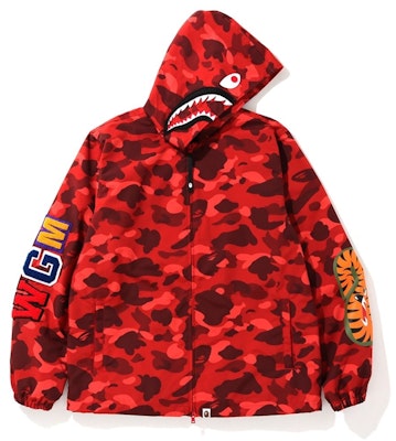 Bape Shark Hoodie Jacket Red