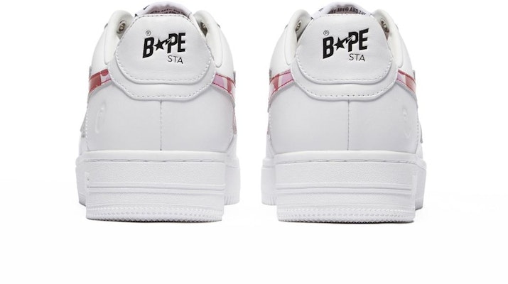 A Bathing Ape Bapesta Low 'White ABC Camo Pink' - Novelship