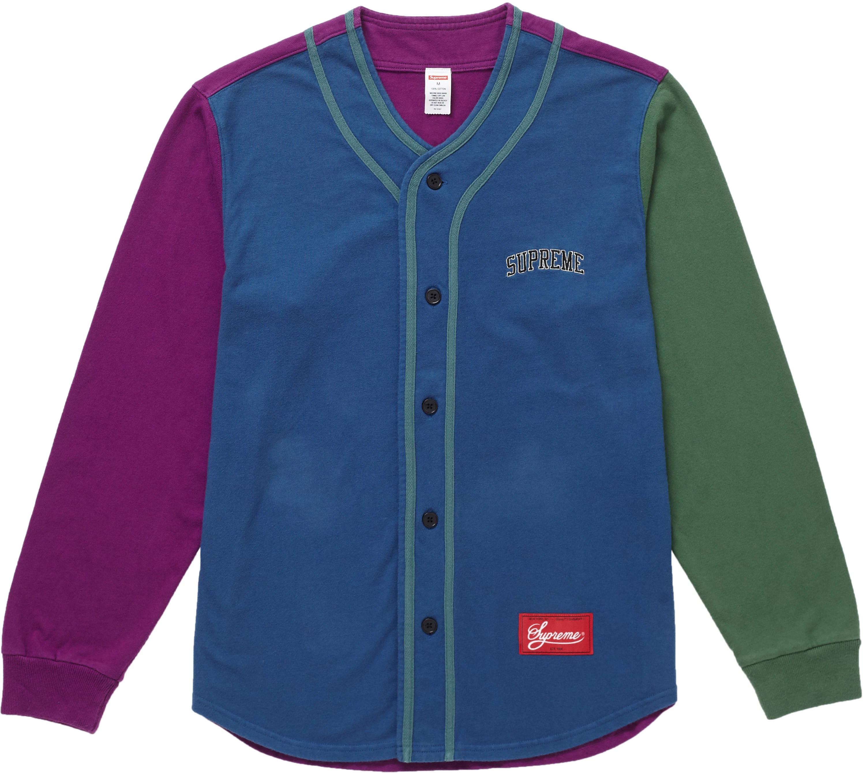 Supreme Color Es Supreme Color Blocked Baseball Top Navy - Novelship